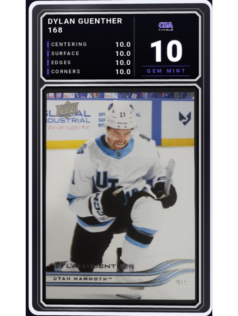 2025-26 Upper Deck #168 Dylan Guenther Utah Mammoth NHL - CGA 10.0 Digital Grade